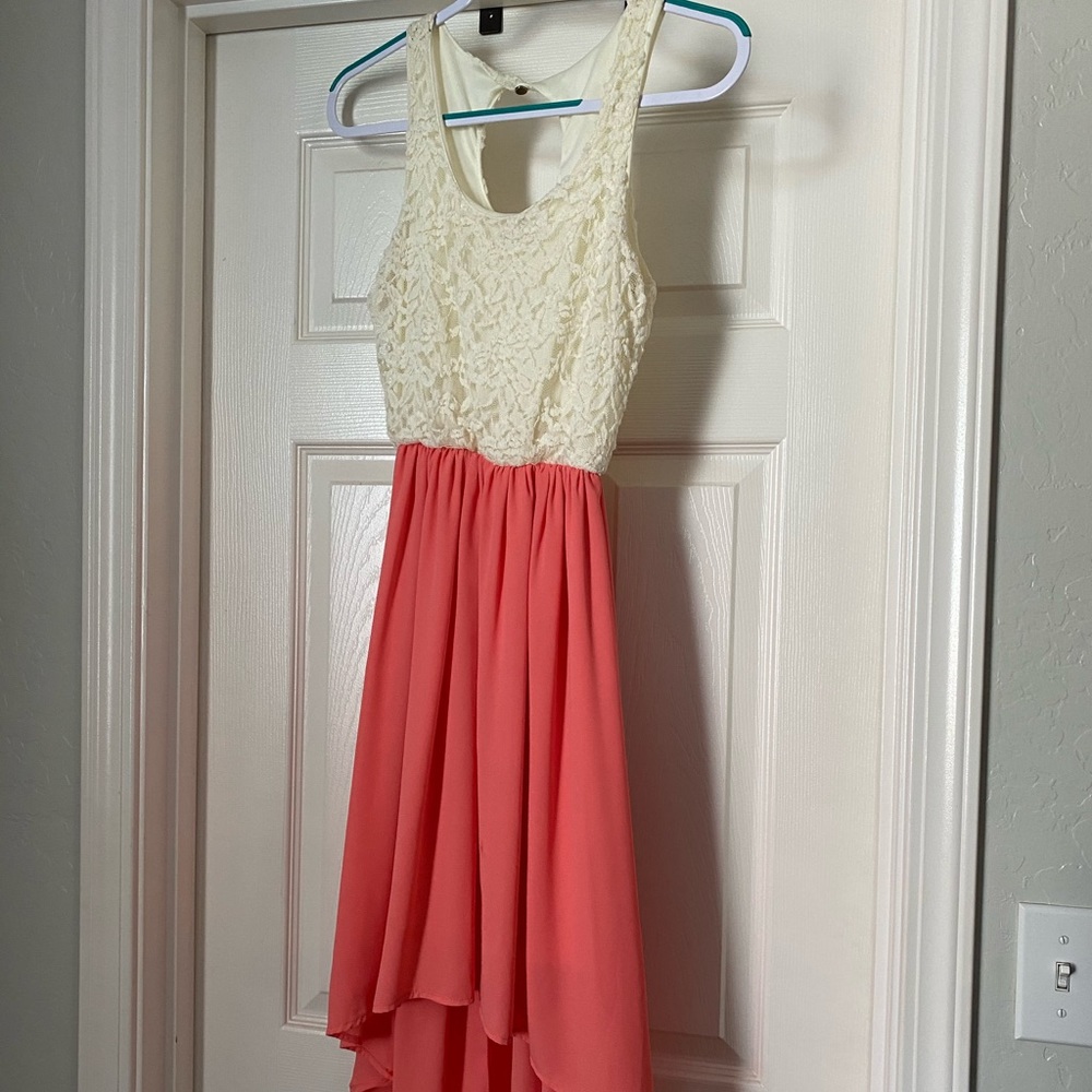 Coral Salmon Lace Dress